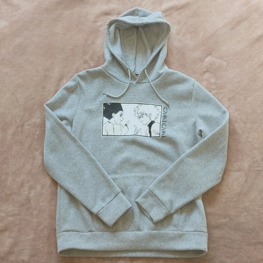 Fancyqube Grey Anime Sweatshirt